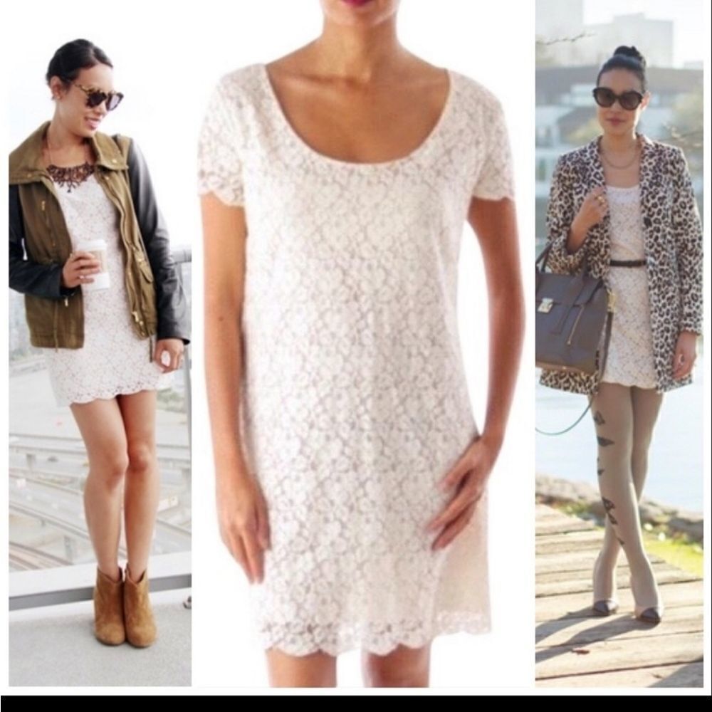 Aritzia Talula Dress Ivory  Lace Belgravia White Mini‎ Dress  Size 0